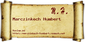 Marczinkech Humbert névjegykártya